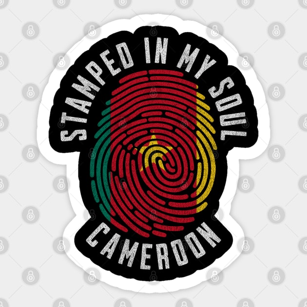 Stamped in My Soul Cameroon Flag Design Cameroonian Pride Sticker by Yesteeyear